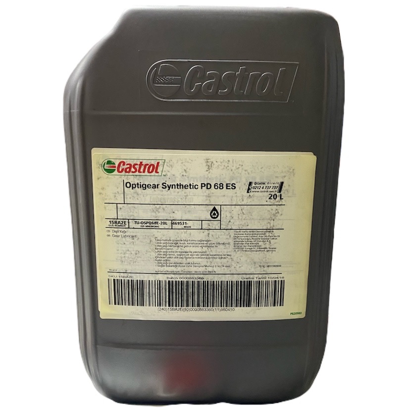 Castrol Optigear Synthetic PD 68 ES, 20 Litre Sentetik Dişli Yağı