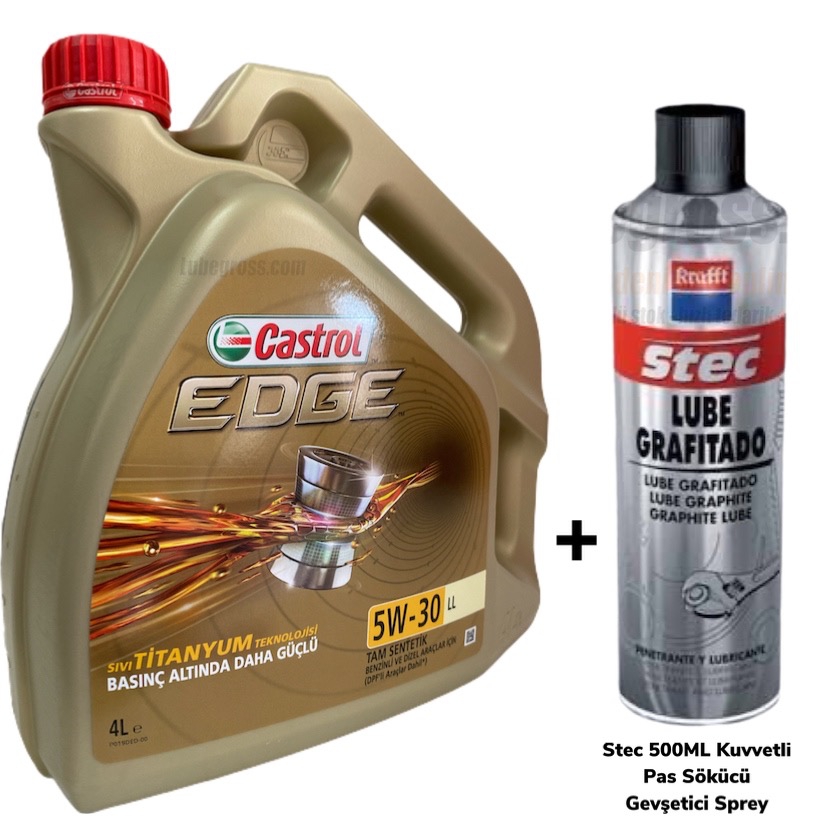 Castrol Edge 5W30 LL  4Lt + Pas Sökücü Sprey