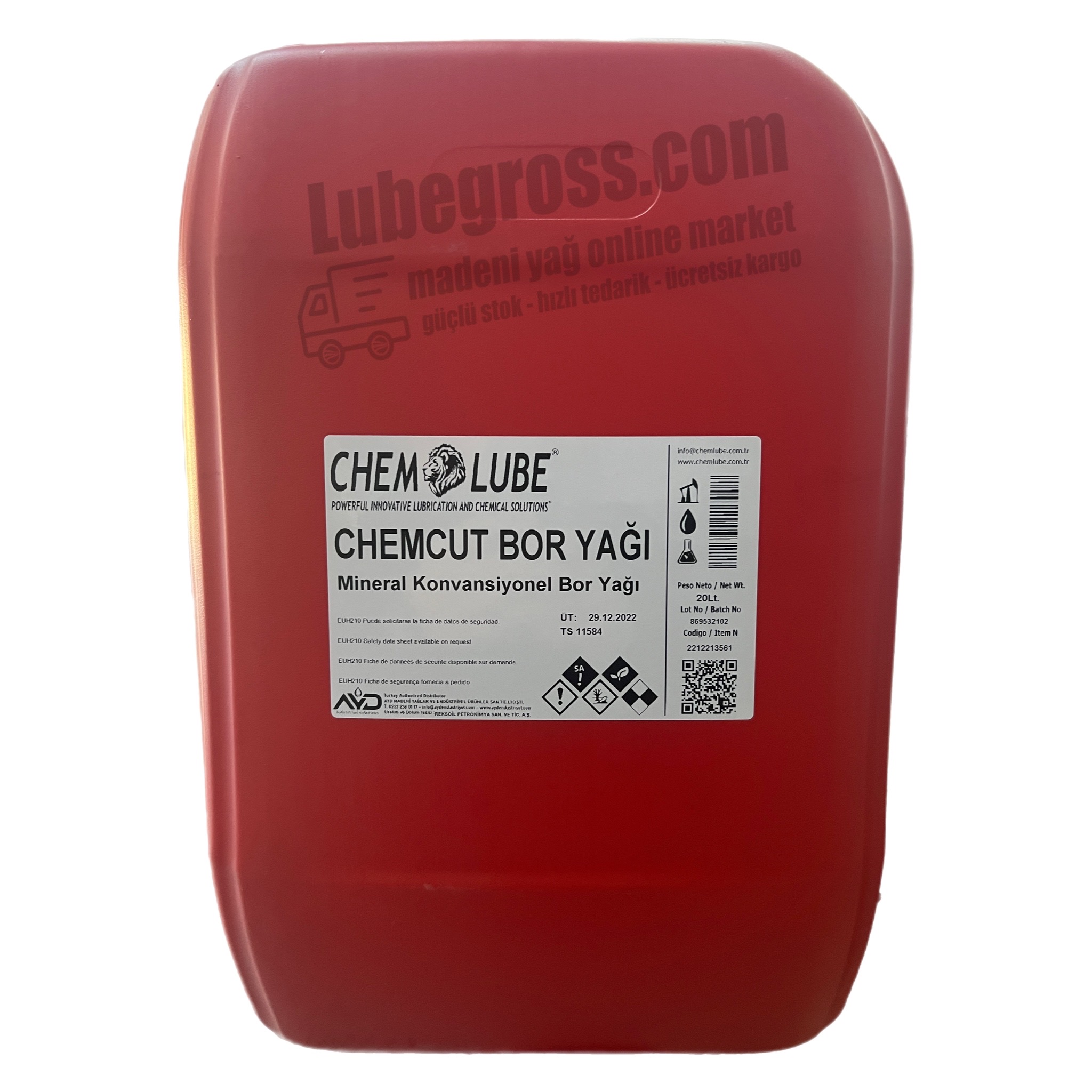 Chemlube Chemcool Bor Yağı - 20Lt.