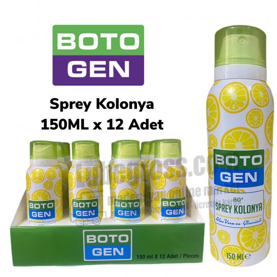 Botogen Araç İçi °80 Kolonya Sprey 150MLx12 Adet