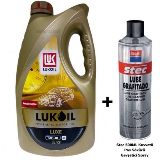 Lukoil Luxe Sentetik 5W30 SL/CF 4Lt. + Pas Sökücü Sprey